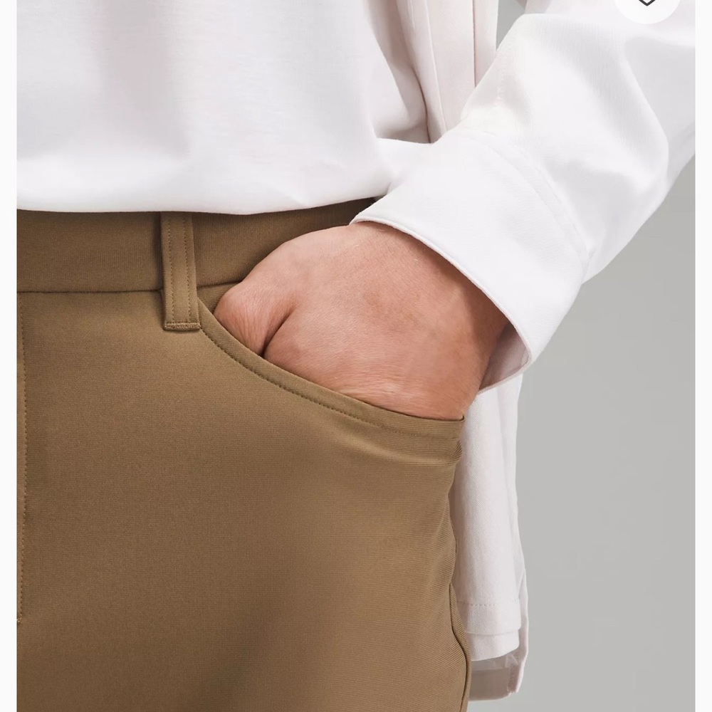 Lululemon ABC Men's Slim Fit Dark Brown Pants 33 Waist , 32”Length